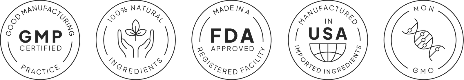 Synaptigen product quality and manufacturing icons